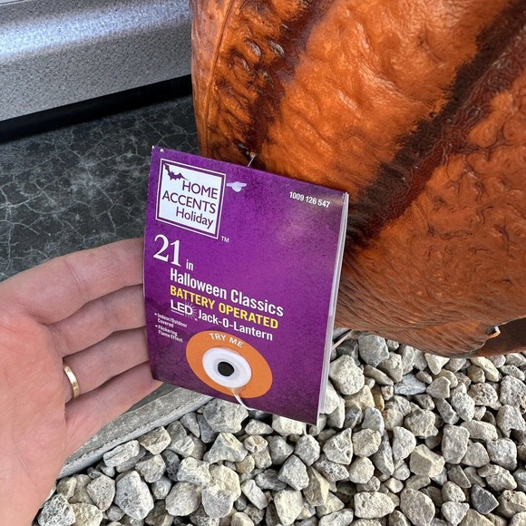 Home Depot Holiday 2 In Grimacing Led Rotten Pumpkin Jack O Lantern